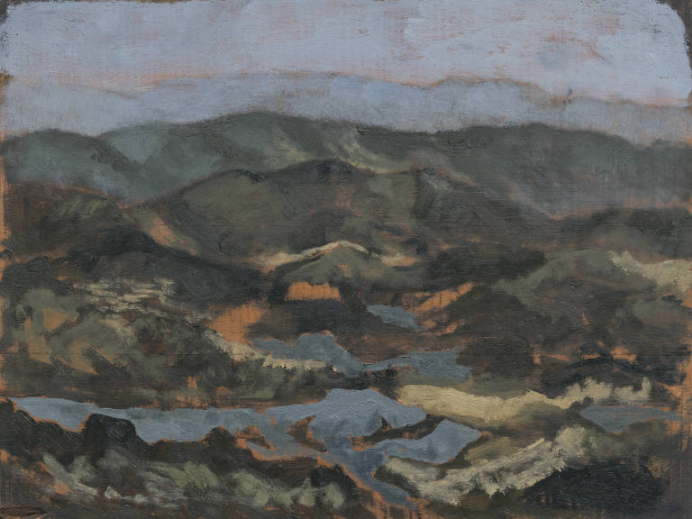 'Serração' (2023), pintura a óleo sobre madeira de David Almeida