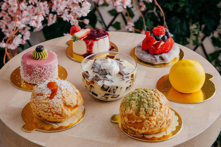 Doces da confeitaria japonesa Hanami, no Tatuapé, na zona leste de São Paulo