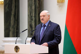 Belarusian President Lukashenko addresses high-ranking military officers in Minsk