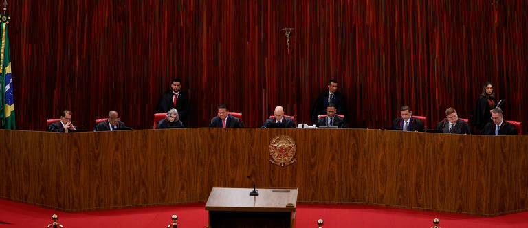 Plenário do TSE no segundo dia de julgamento da ação que pode tornar Bolsonaro inelegível