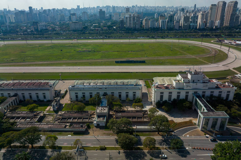 Imagem aérea do Jockey Club em São Paulo