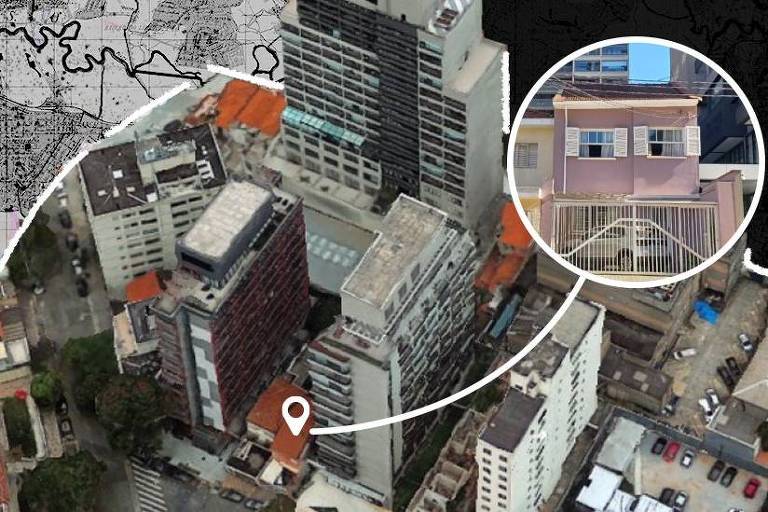 A casa de Therezinha Eugênia, 90, ficou cercada por prédios na Vila Mariana, zona sul de São Paulo
