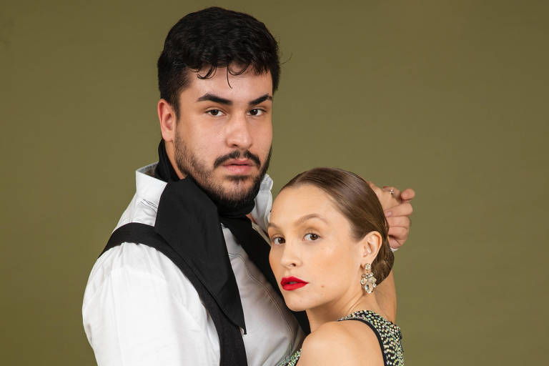 Carla Diaz e Diego Basilio no tango na final do Dança dos Famosos 2023