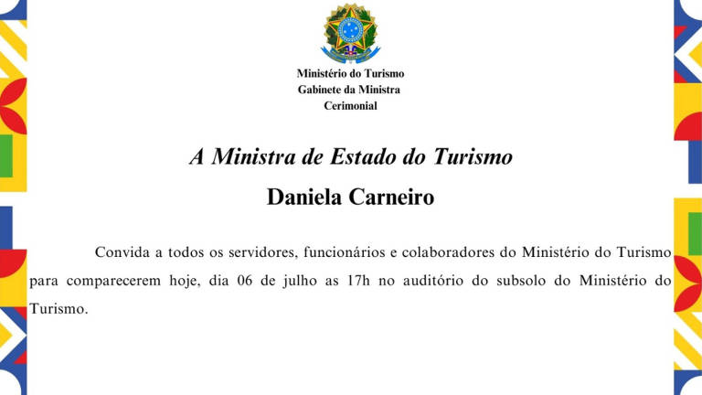 Daniela Carneiro marca reunião com servidores do Turismo e deve fazer despedida