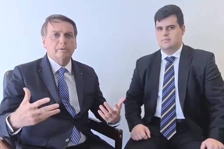 Bruno Engler e o então presidente Jair Bolsonaro, em 2020 