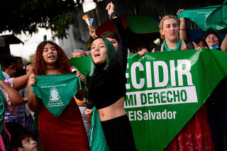 Protest in support of abortion rights in San Salvador