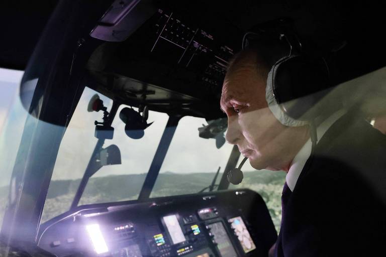 O presidente russo, Vladimir Putin, na Sibéria