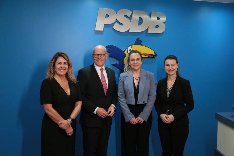Micheli Petry, dirigente do PSDB, durante recepção ao deputado alemão Peter Bayer