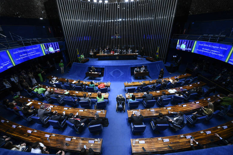 Defensores também oferecem orientação jurídica e, a depender do caso, podem buscar por soluções extrajudiciais; na foto; plenário do Senado Federal durante sessão solene para comemorar o Dia da Defensora e do Defensor Público.