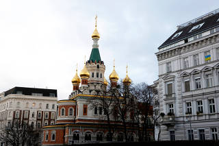 The Russian Orthodox Cathedral is pictured in Vienna