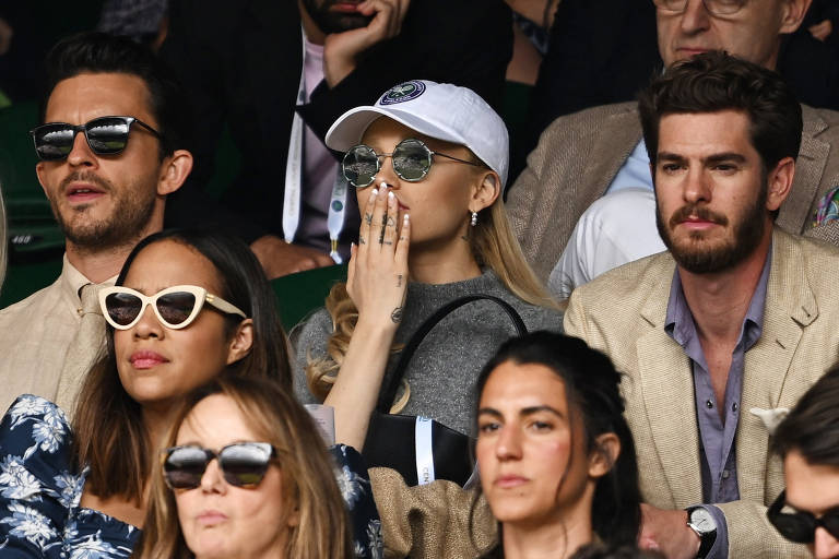 Ariana Grande e Andrew Garfield assistem juntos Torneio de Wimbledon; veja presença de famosos