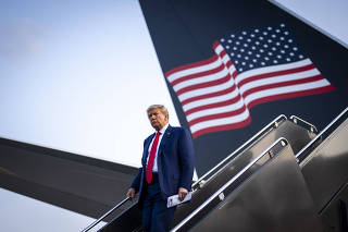 Former President Donald Trump arrives in Newark, N.J., June 13, 2023. (Doug Mills/The New York Times)