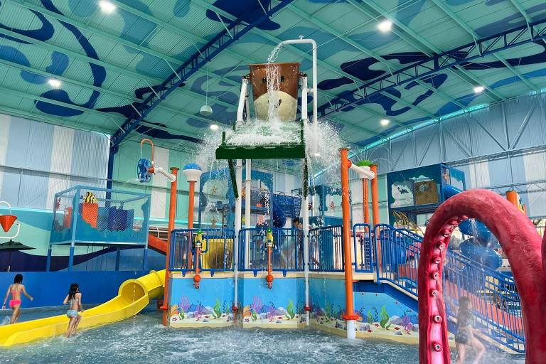 Bourbon Atibaia tem piscina climatizada e novo parque aquático para crianças