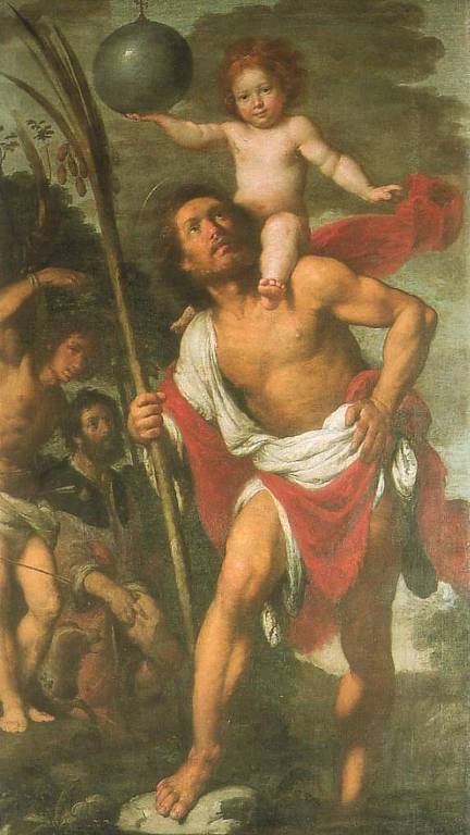 São Cristóvão em obra de Bernardo Strozzi, século 17
