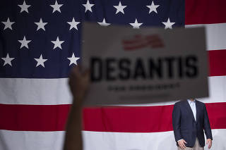 Gov. Ron DeSantis holds his first rally as a presidential candidate, at Eternity Church in Clive, Iowa on May 30, 2023. (Damon Winter/The New York Times)