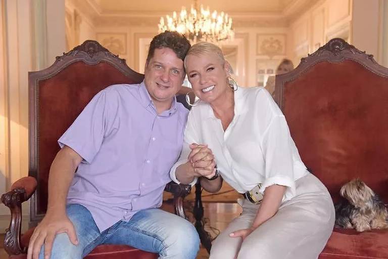 Xuxa se reencontra com  Marcelo Ribeiro, que estrelou ao lado da apresentadora o filme 'Amor, Estanho Amor'