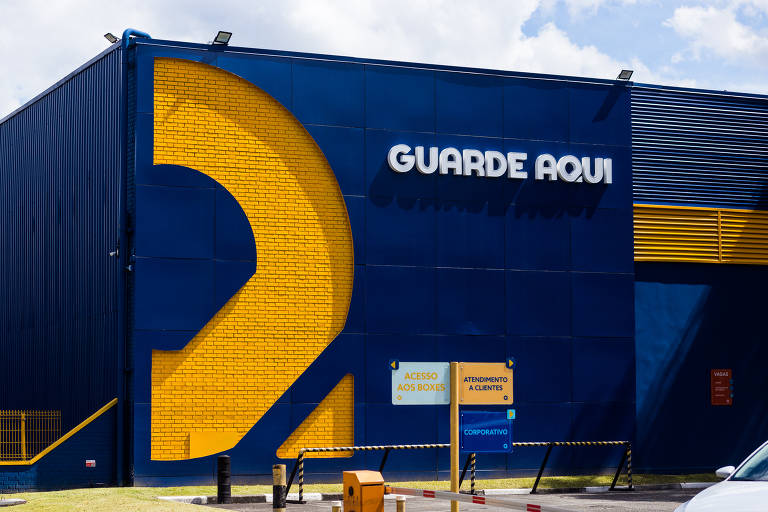 Fachada do Guarde Aqui em Santo Amaro, zona sul de São Paulo