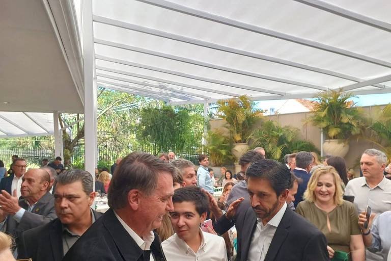 Bolsonaro e Nunes em evento em SP
