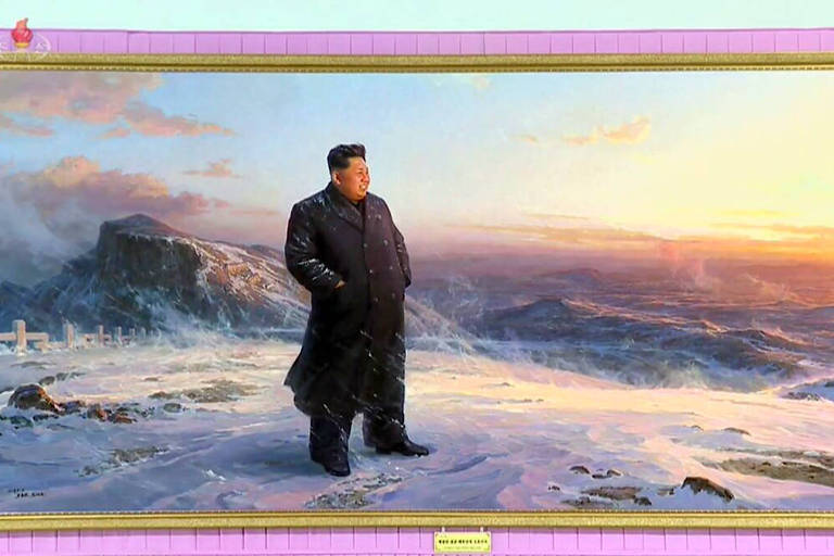 Ditador da Coreia do Norte aprova inédita divulgação de pinturas de si mesmo