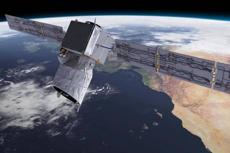 O satélite Aeolus operava a 320 km de altitude e caiu após o fim de seu trabalho de medição dos ventos da atmosfera