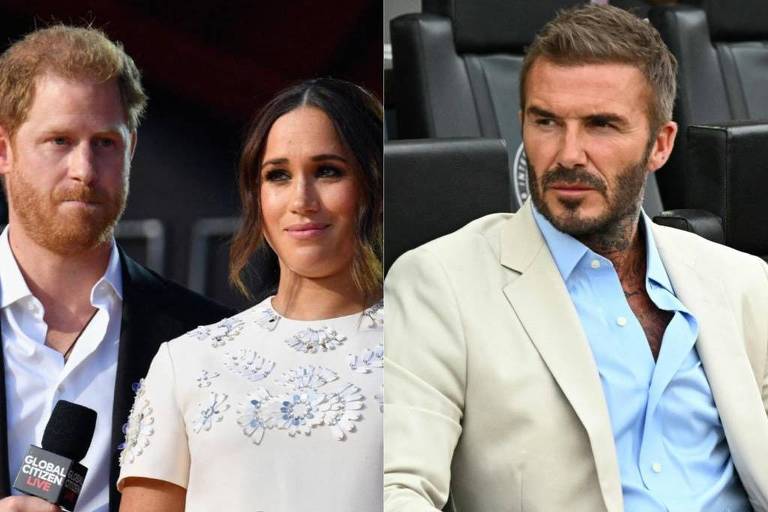 Amizade entre príncipe Harry, Meghan Markle e David Beckham está estremecida, diz site