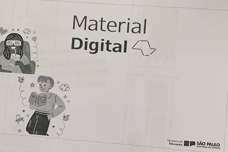 Feito para ser usado de forma digital, material didático precisa ser impresso pelas escolas para ser usado