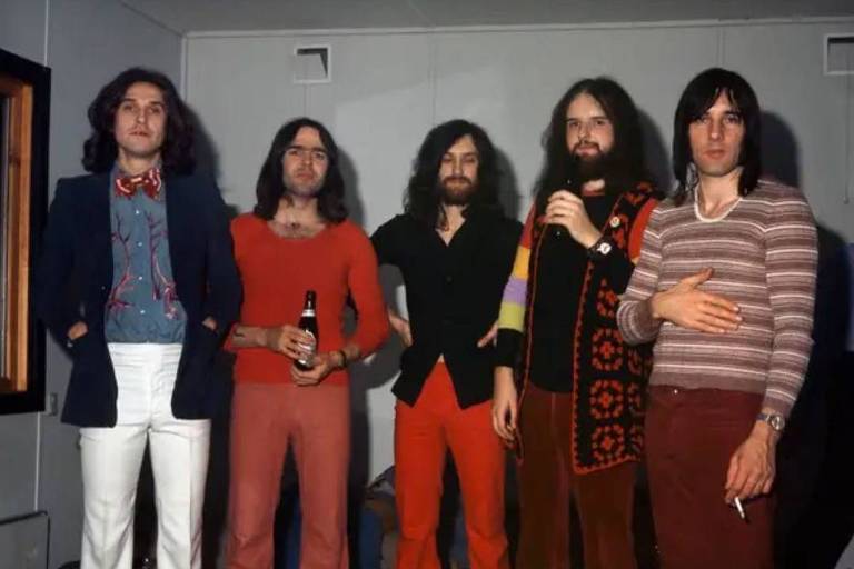 Formação da banda The Kinks em 1972, da qual John Gosling fez parte