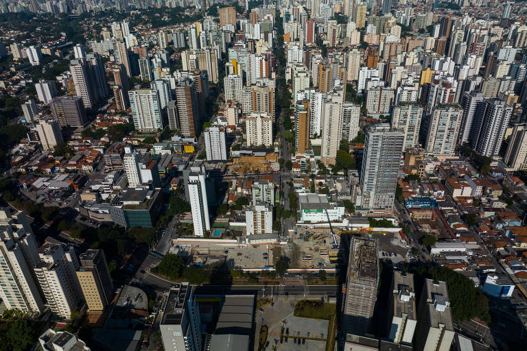 Imagem aérea da região da avenida Sumaré, em Perdizes, zona oeste da capital paulista