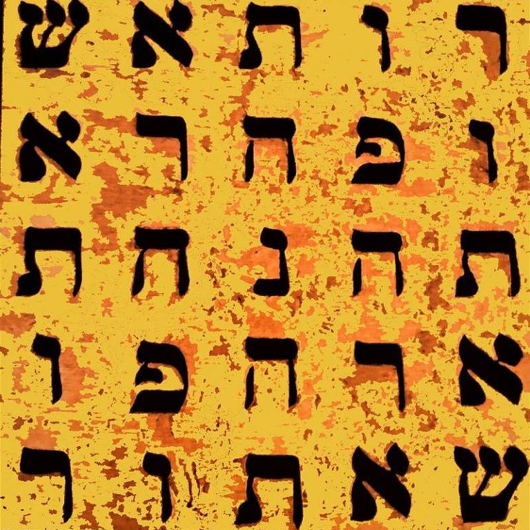 O quadrado de Sator, em hebraico.
