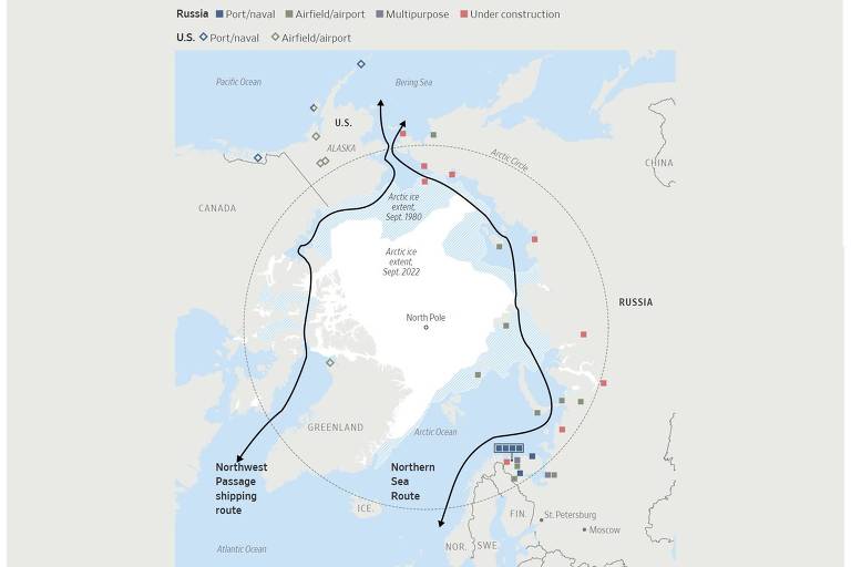 Militares dos EUA trocam Ucrânia pela 'corrida ao Ártico'