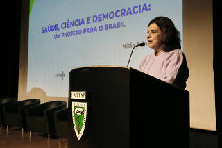 São Paulo (SP) 19/06/2023 - A ministra da Saúde, Nísia Trindade, durante palestra de abertura o Congresso Acadêmico da Unifesp.
Foto: Paulo Pinto/Agência Brasil
