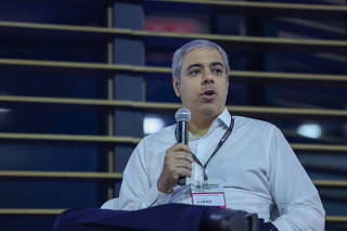 O presidente do Itaú, Milton Maluhy Filho, durante o evento FebrabanTech