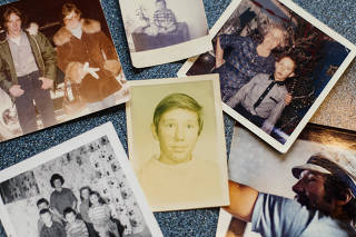 Old photographs belonging to Richard Beauvais, who at age 65 discovered that he?d been switched at birth in a rural Canadian hospital, at his home in Sechelt, B.C., Canada on May 5, 2023. (Alana Paterson/The New York Times)