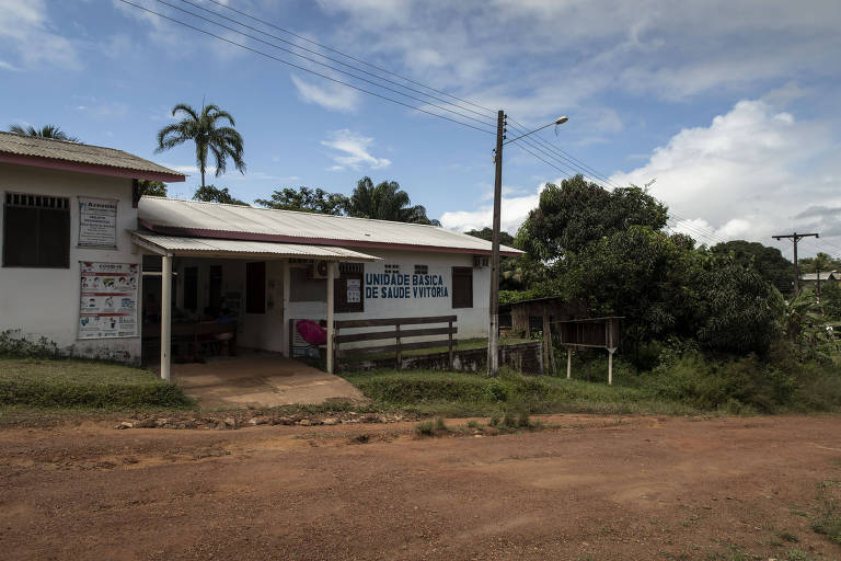 Unidade Básica de Saúde (UBS) da Vila Vitória, bairro da cidade do Oiapoque (AP), que faz fronteira com a Guiana Francesa