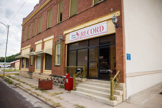 The Marion County Record?s office in Marion, Kan, Aug.12, 2023. (Chase Castor/The New York Times)
