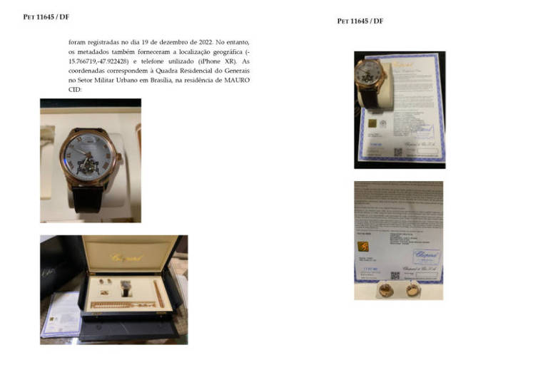 Itens masculinos da marca Chopard também teriam sofrido tentativa de alienação no exterior; trata-se do chamado Kit Rose, composto por caneta, anel, um par de abotoaduras, rosário árabe e relógio recebidos por Bento Albuquerque, ex-ministro de Minas e Energia, durante viagem à Arábia Saudita em outubro de 2021