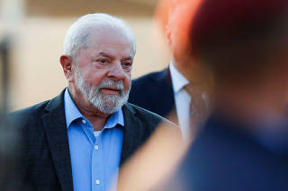 Brazil's President Luiz Inacio Lula da Silva attends the inauguration of Paraguay's President-elect Santiago Pena, in Luque