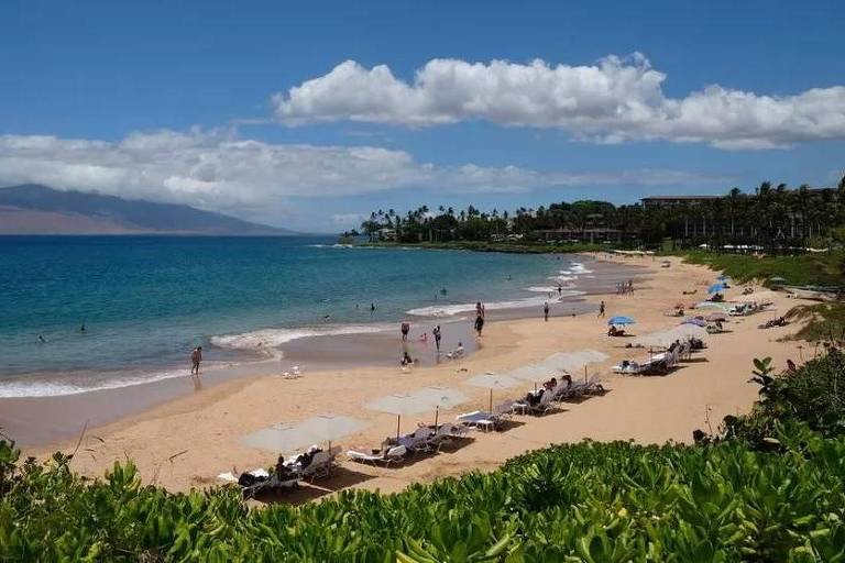 Wailea, em Maui, é uma área dominada por visitantes endinheirados
