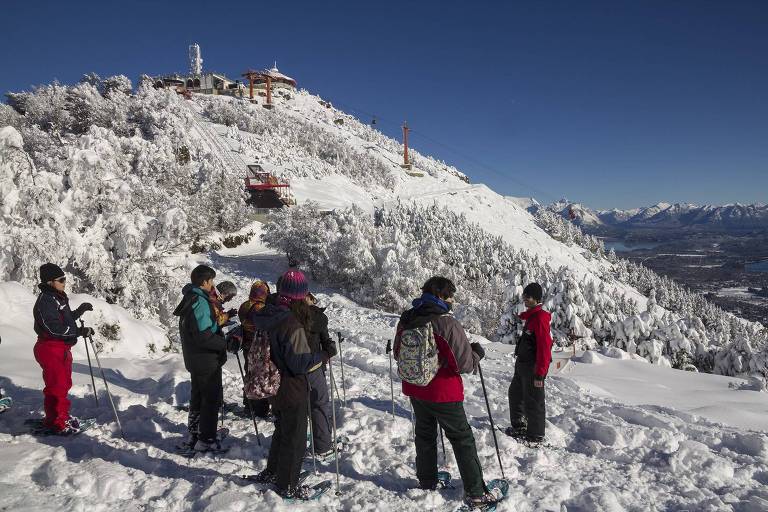 Turistas no Cerro Otto, em Bariloche