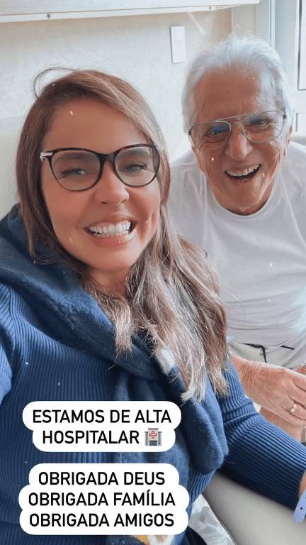 Renata Domingues anuncia alta de Carlos Alberto de Nóbrega em seu Instagram