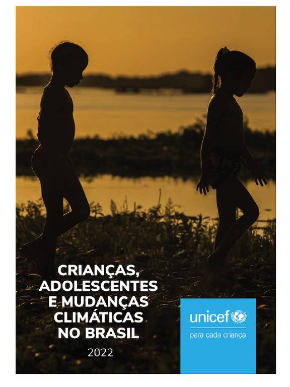 Imagem de trabalho do Unicef sobre mudança climática e as crianças