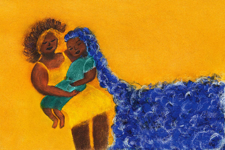 Ilustração de Luciana Itanifè para 'A Menina dos Cabelos d'Água'