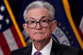 FILE PHOTO: Federal Reserve Chair Jerome Powell attends a press conference in Washington