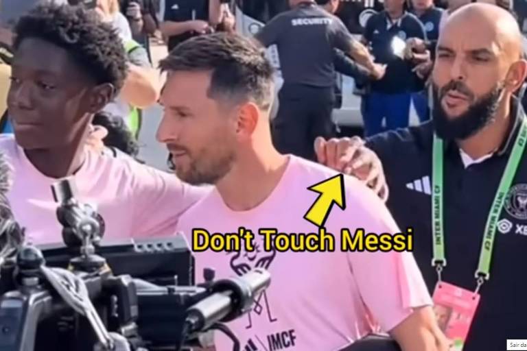 Yassine Chueko é segurança do astro Lionel Messi