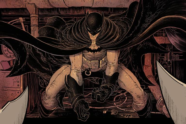 Rafael Grampá cria versão psicótica do Batman em Gotham City similar a SP