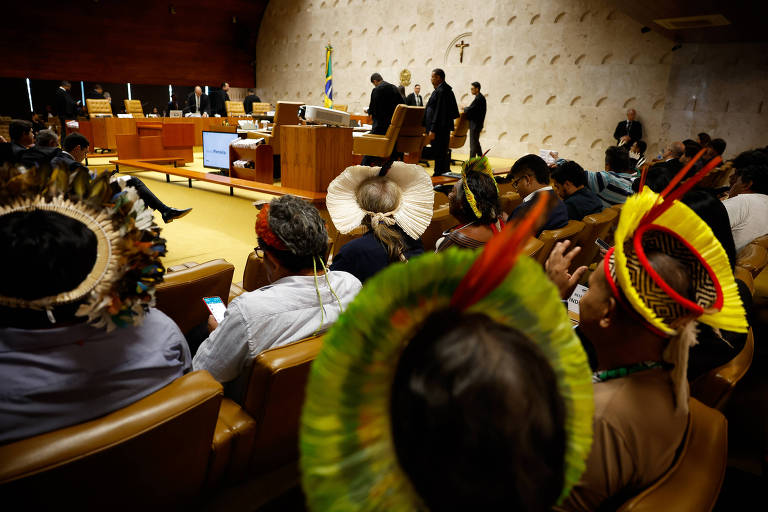 Julgamento do Marco Temporal no plenário do STF, que redefine a política de demarcação de terras indígenas no Brasil