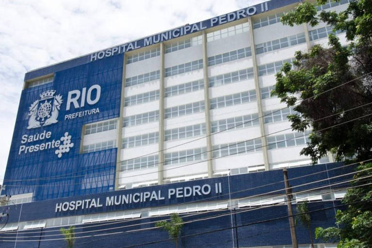Fachada do Hospital Municipal Pedro II, em Santa Cruz, zona oeste do Rio