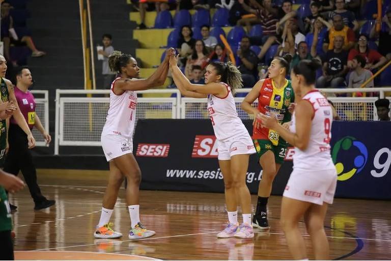 Jogadoras de Araraquara celebram bom jogo diante do Sampaio Corrêa 