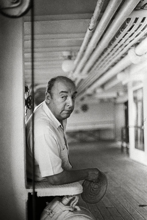 Poeta Pablo Neruda, Rio de Janeiro, RJ, 1968. Evandro Teixeira/Acervo IMS
