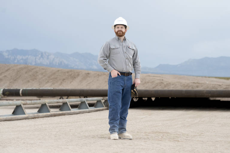 Tim Latimer, cofundador da empresa de energia geotérmica Fervo, em Milford